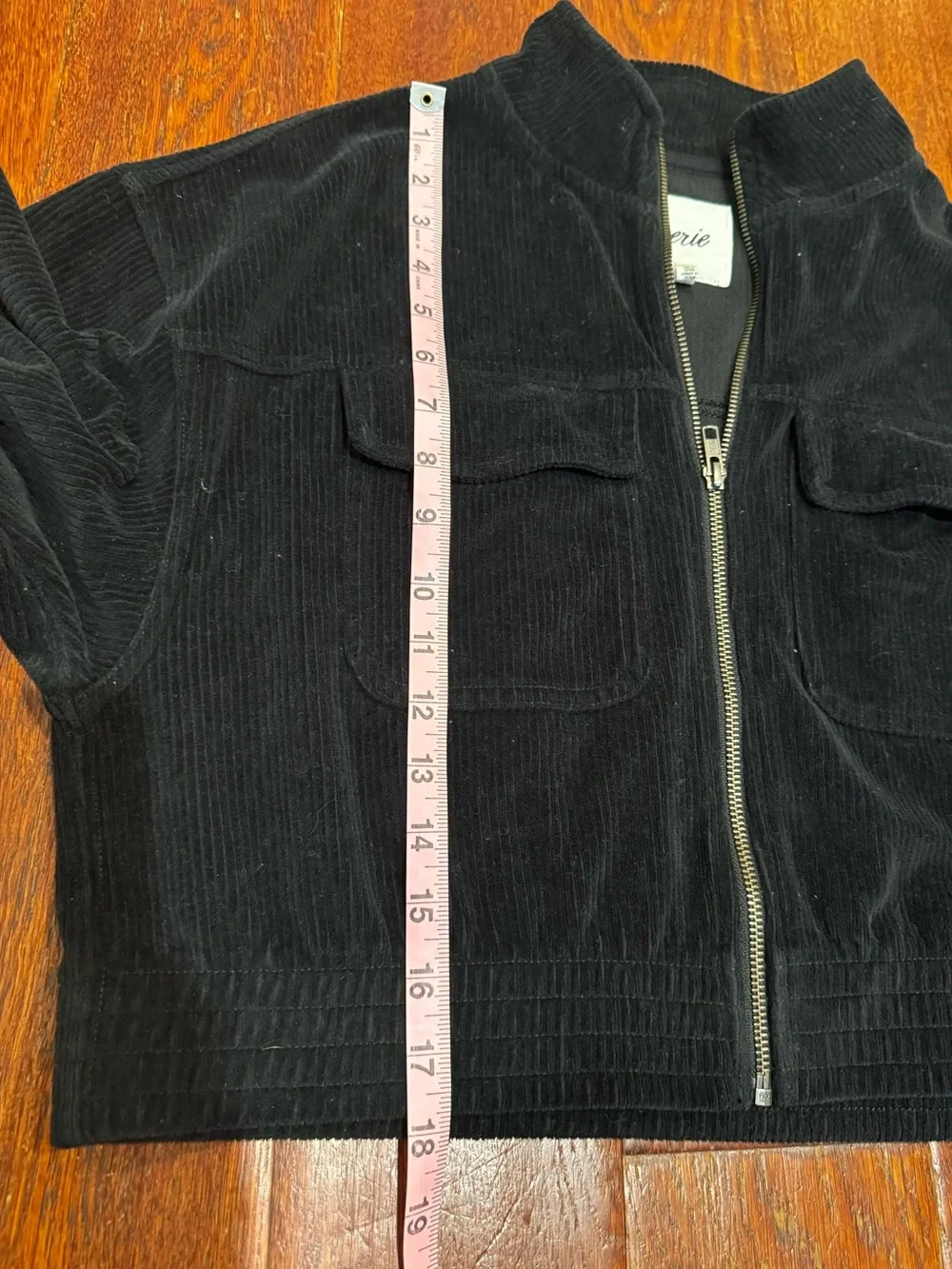 aerie Black Corduroy High-Rise Flare Pants & Jacket Set - Picture 5 of 9